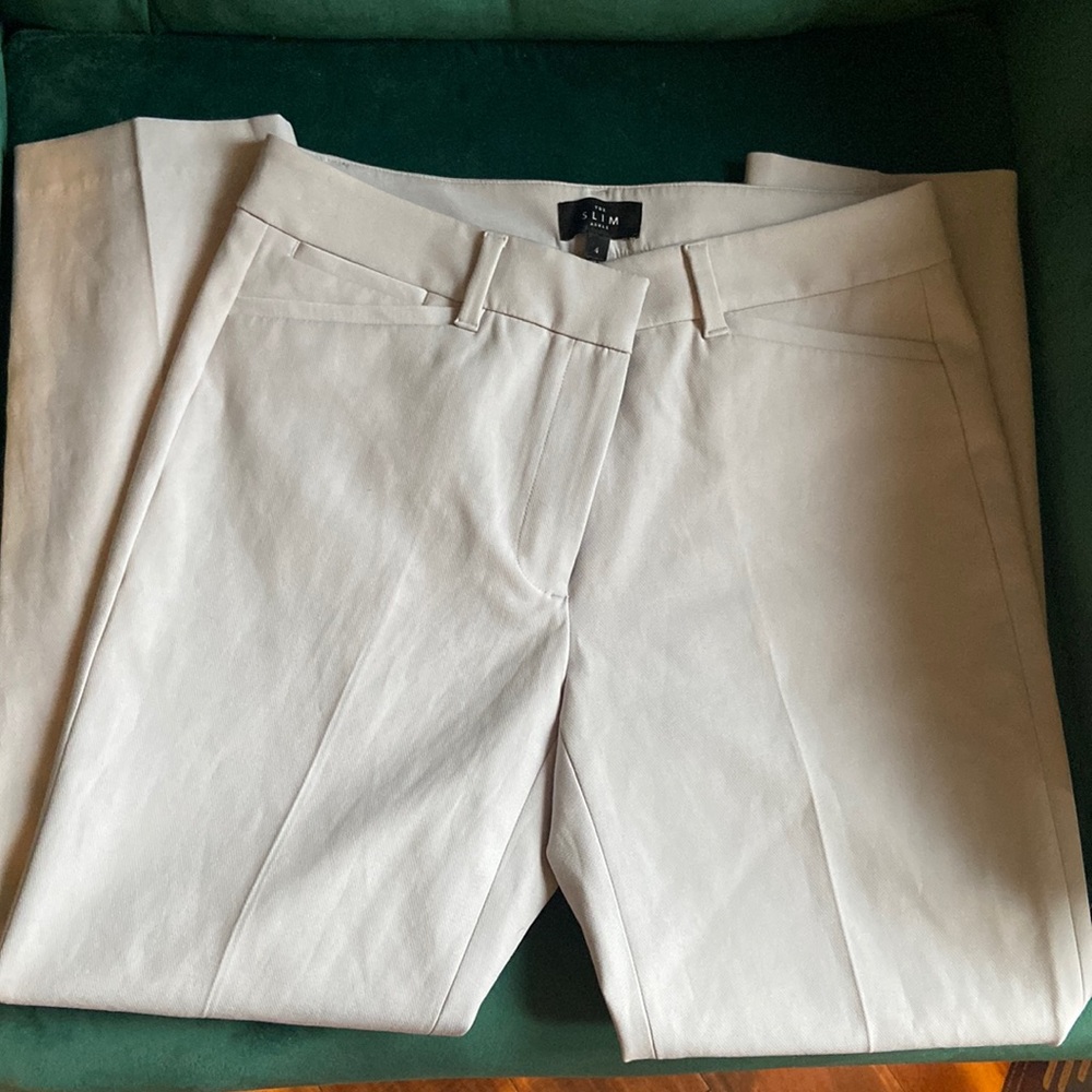 White House Black Market Light Gray Slim Ankle Pants